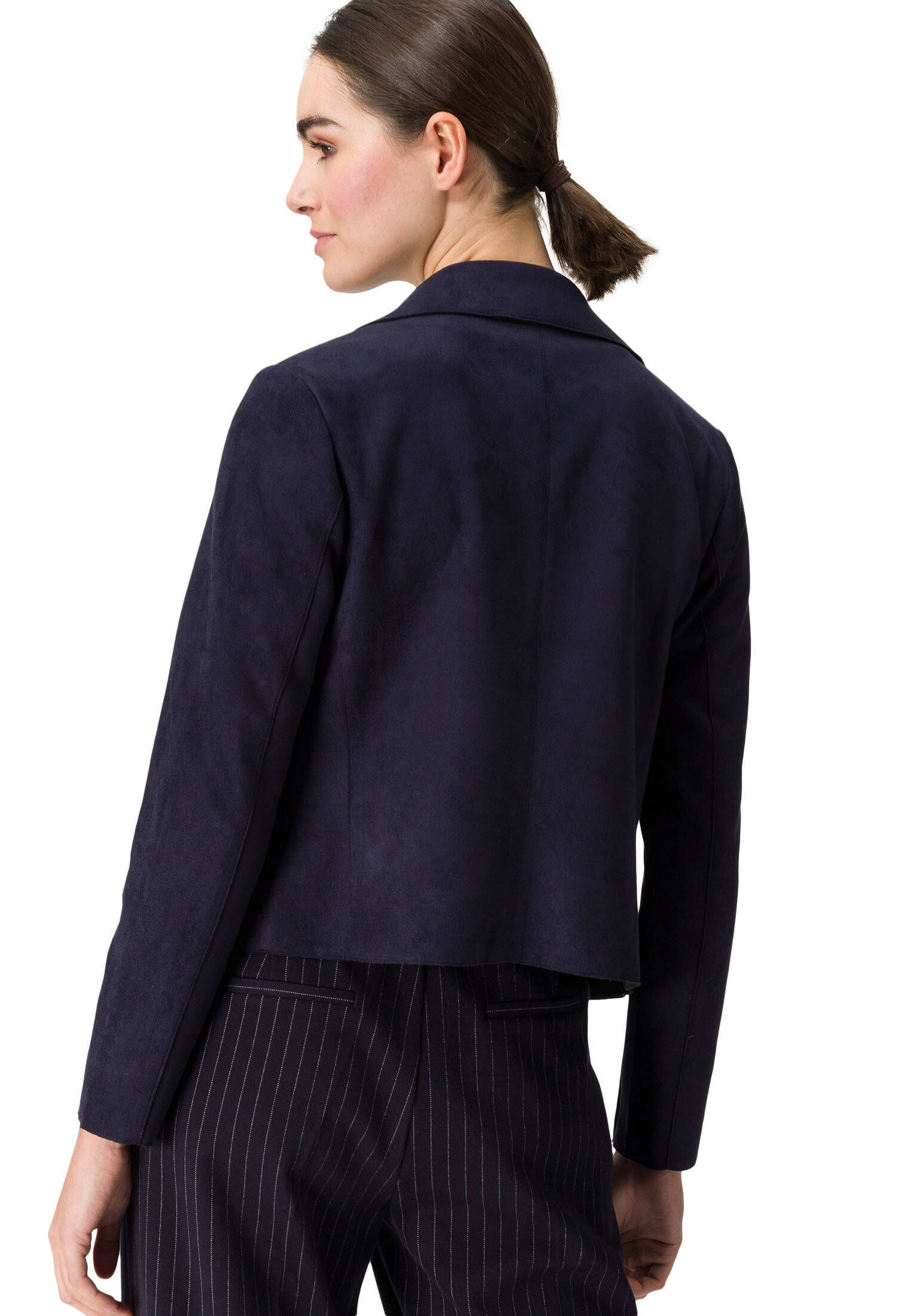 zero| Damen Blazer in Lederoptik