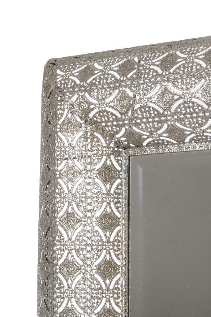 Spiegel JANKA - silber - Metallrahmen - 80x124 cm