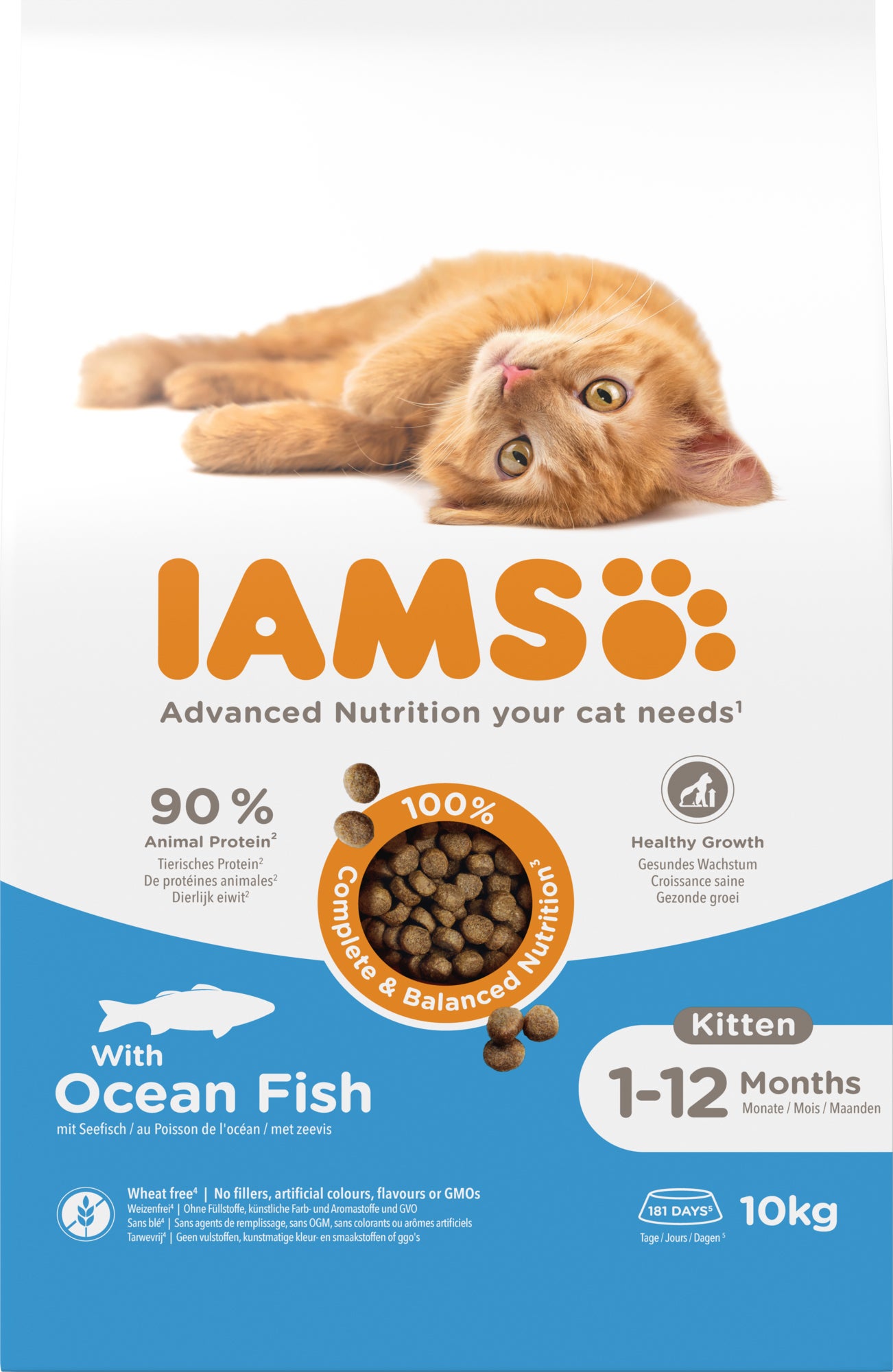 Iams for Vitality kattenvoer kitten vis 10 kg