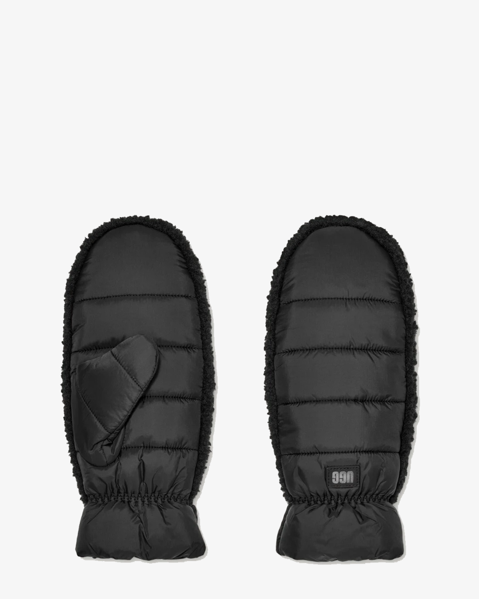 UGG UGGfluff Mitten Black Dameshandschoenen