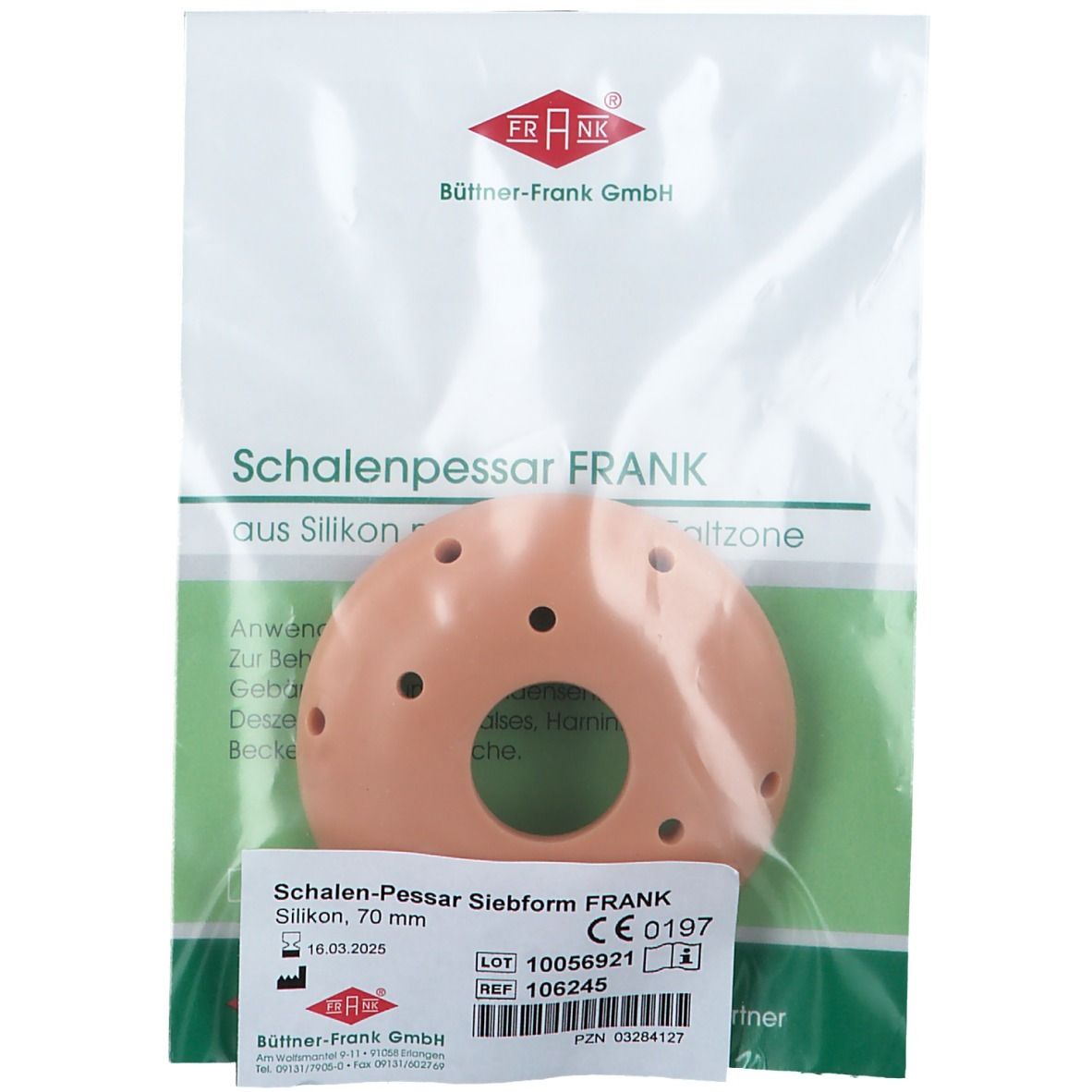 FRANK® Sieb-Pessar 70 mm Silikon