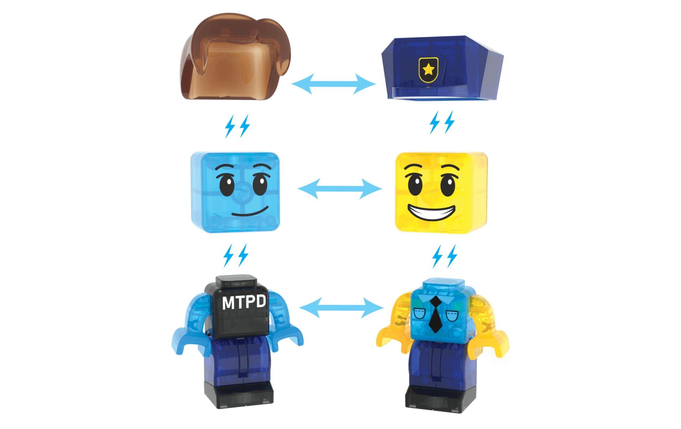 Police Station 35 TeileBau-Set mit 35 magnetischen Teilen
