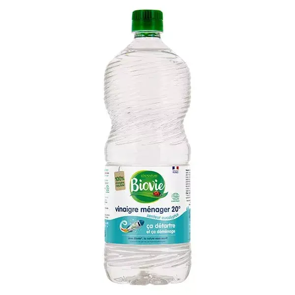 Biovie Entretien Multi-Usages Vinaigre Ménager 20° Eucalyptus 1L