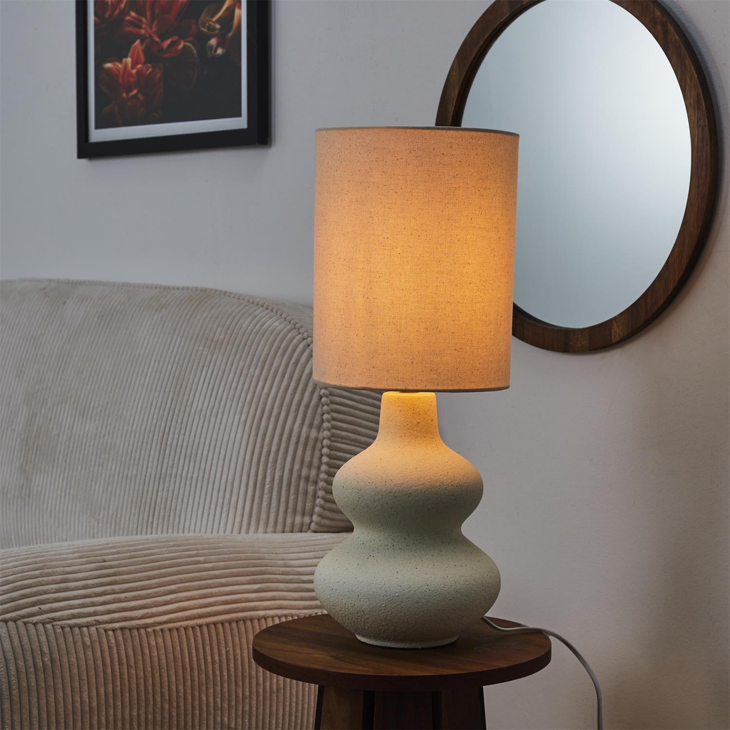 LAMPE CERAMIQUE CREME H.50CM
