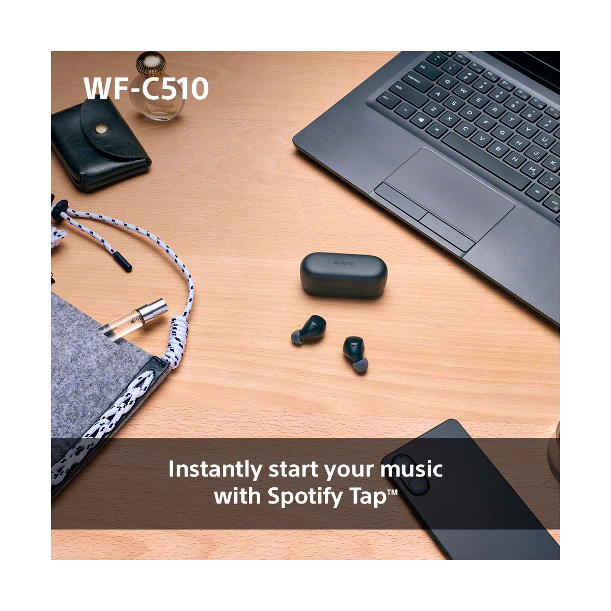Sony WF-C510 helt trådløse in-ear hodetelefoner (sort)