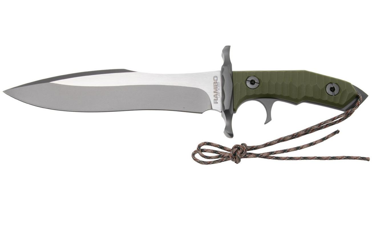 Rambo Last Blood 9415 Heartstopper Two Tone 7Cr17, Green Composite, vaststaand mes, Dietmar Pohl design