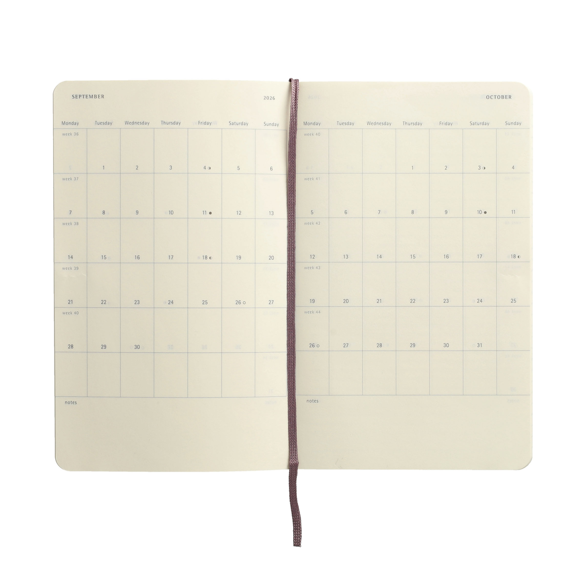 (1W/1S) 13x21cm Soft Cover Weekly Geschäftsagenda Zeitplanungssystem Wochenkalender 2026 (8056999274726) - Schwarz