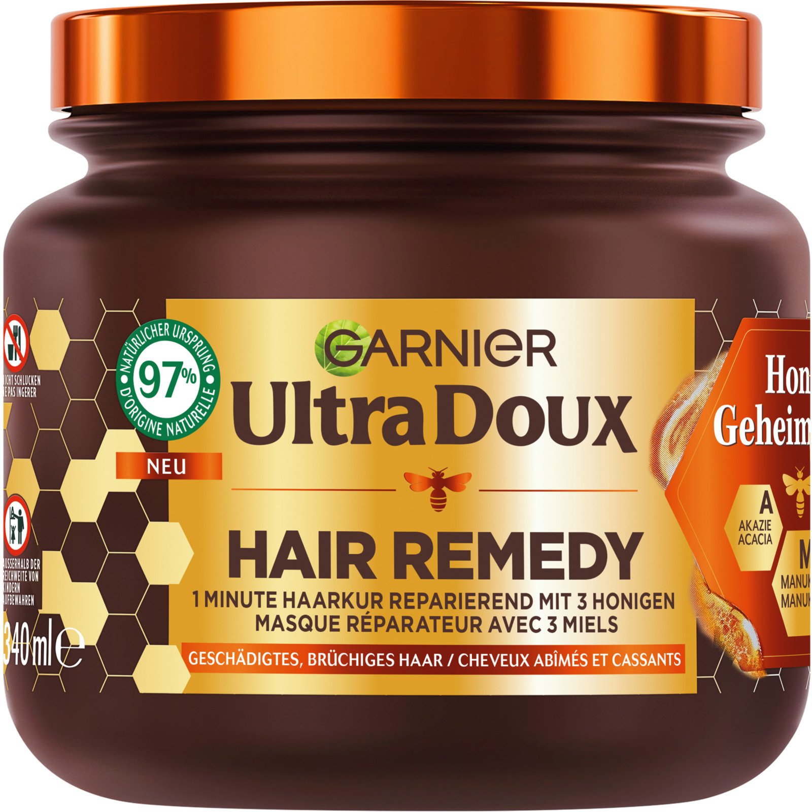 Garnier Ultra Doux Hair Remedy Tiefenpflege-Maske Honig Geheimnisse 340 ml