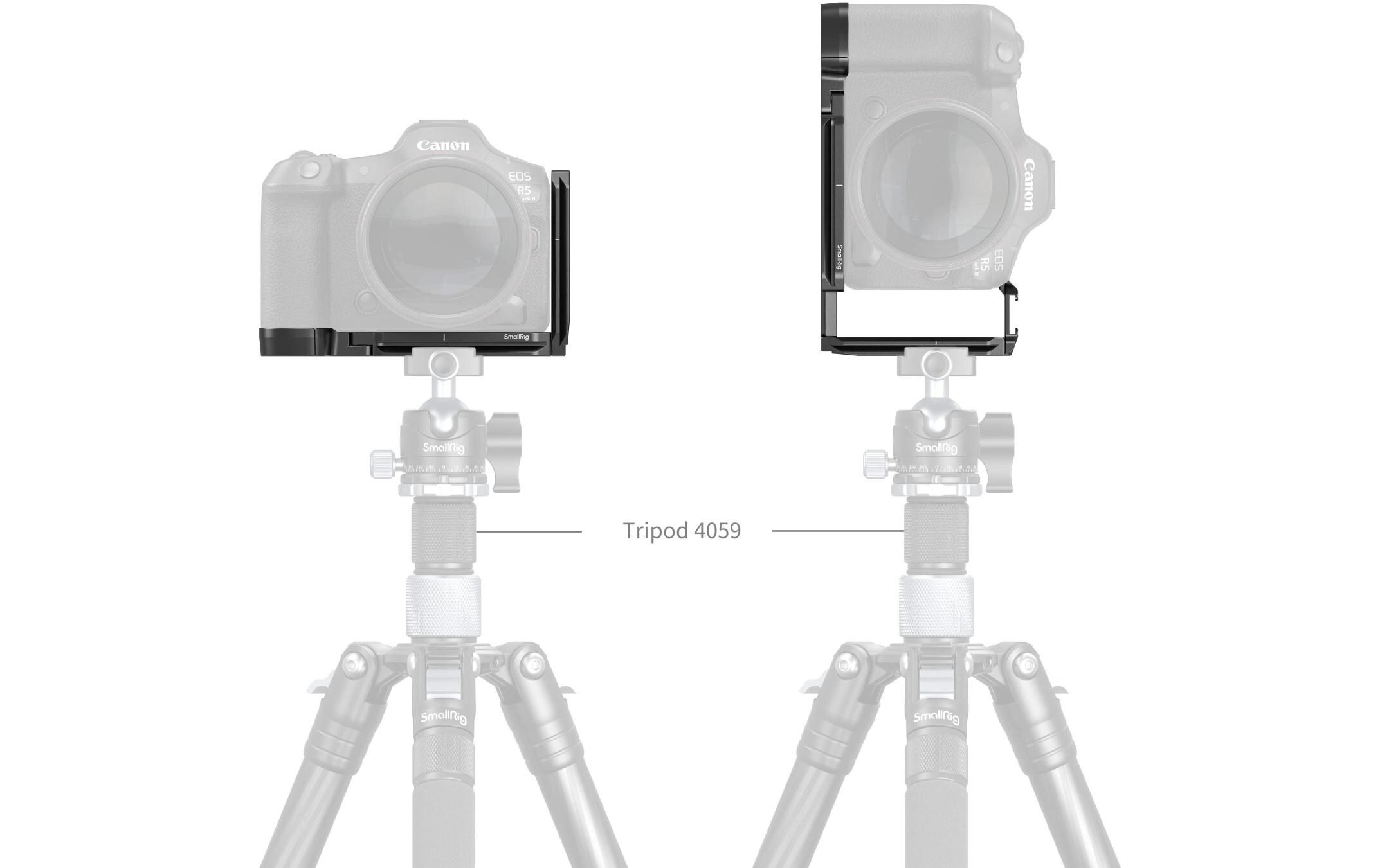 L-Winkel Montageplatte für Canon EOS R5 Mark IISchützt die Kamera und bietet Anschlussmöglichkeiten