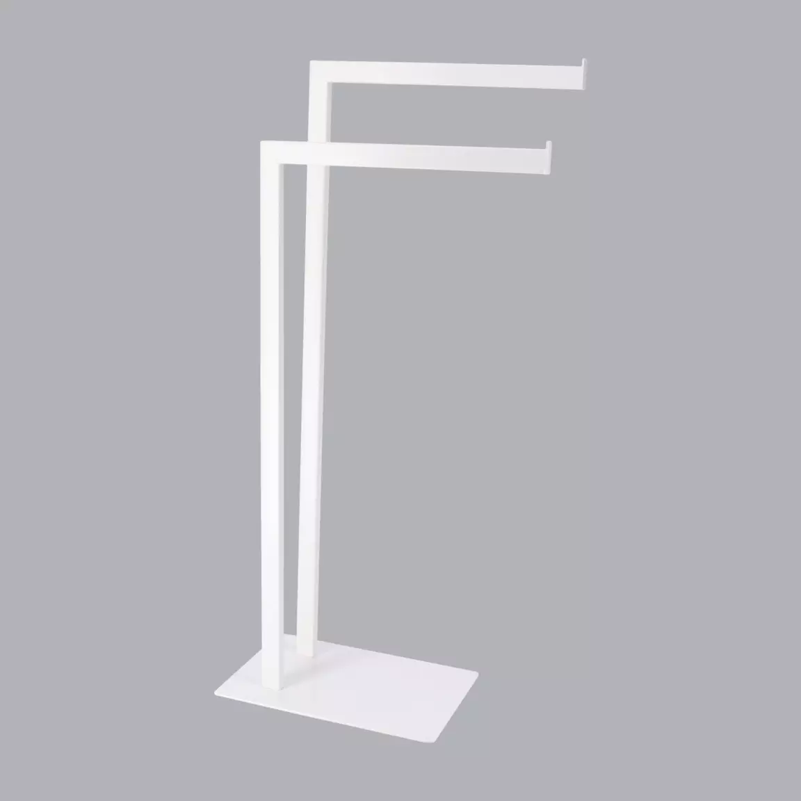 Porte serviette 2 barres (H81 cm) Métal Blanc