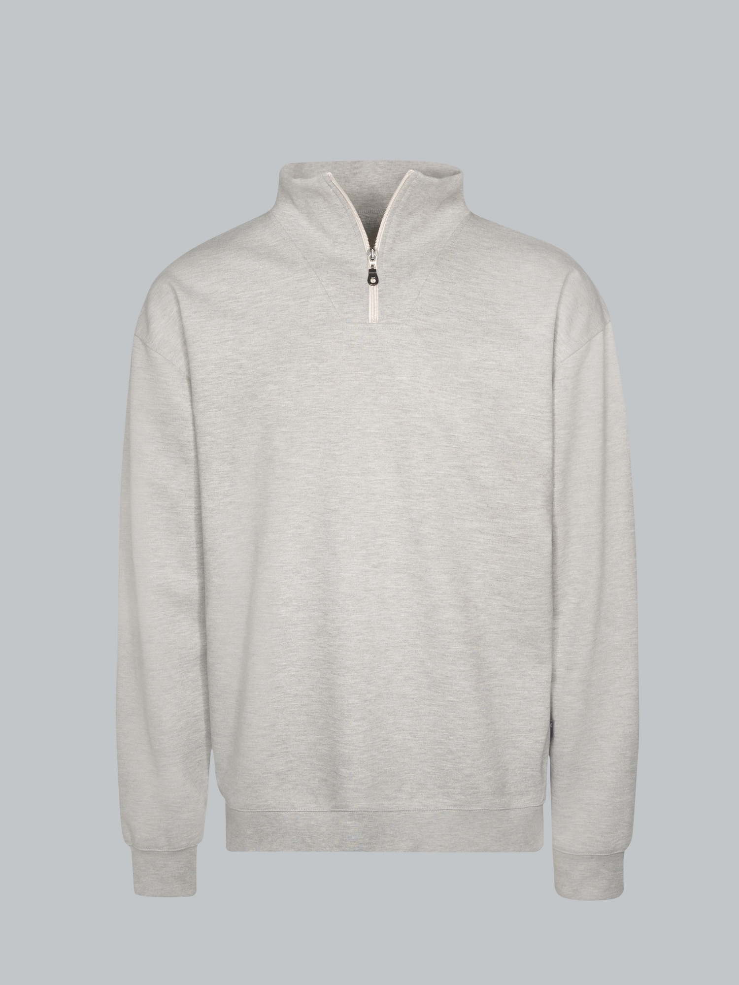 Troyer in bequemer Sweat-Qualität Grau-melange