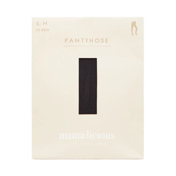 MAMA.LICIOUS Zwangerschapspanty - Sabine - 50 Denier - 2-Pack - Maat S/M - Zwart