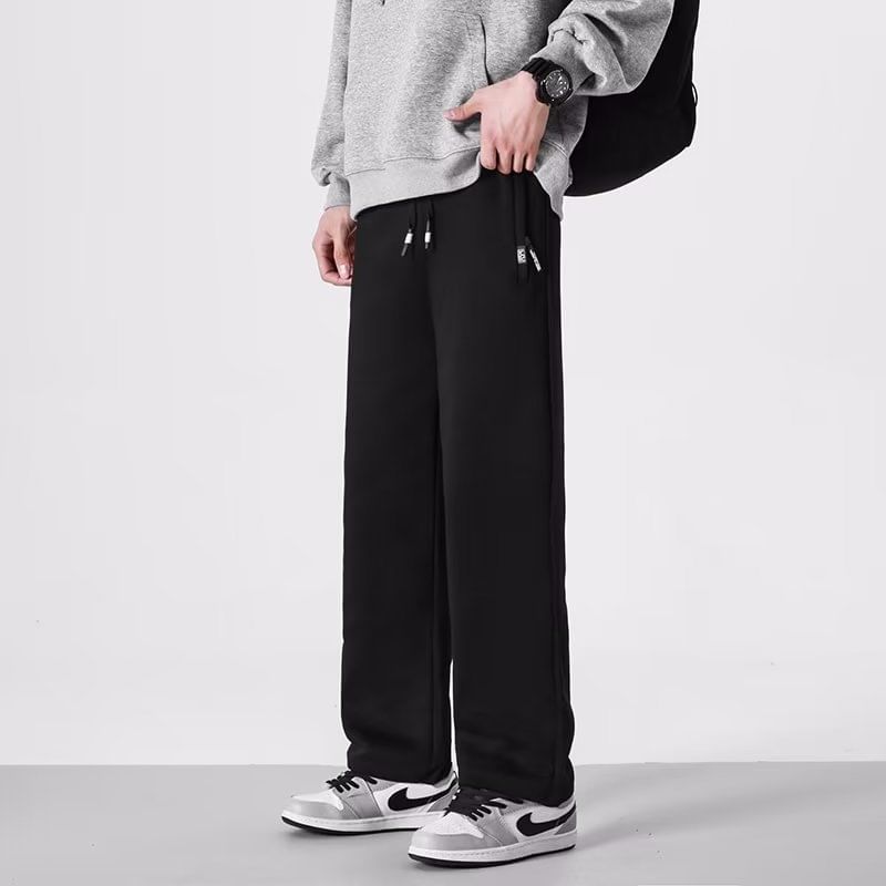 BEAUGALL - Effen joggingbroek met rechte pijpen