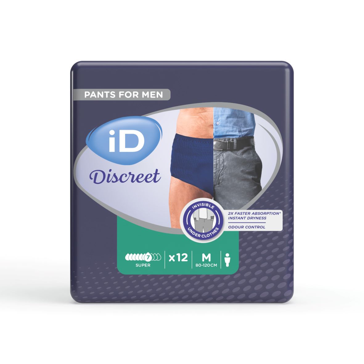 ID DISCREET Discreet Pants<br>12 Stück, Beutel, M, Men Super