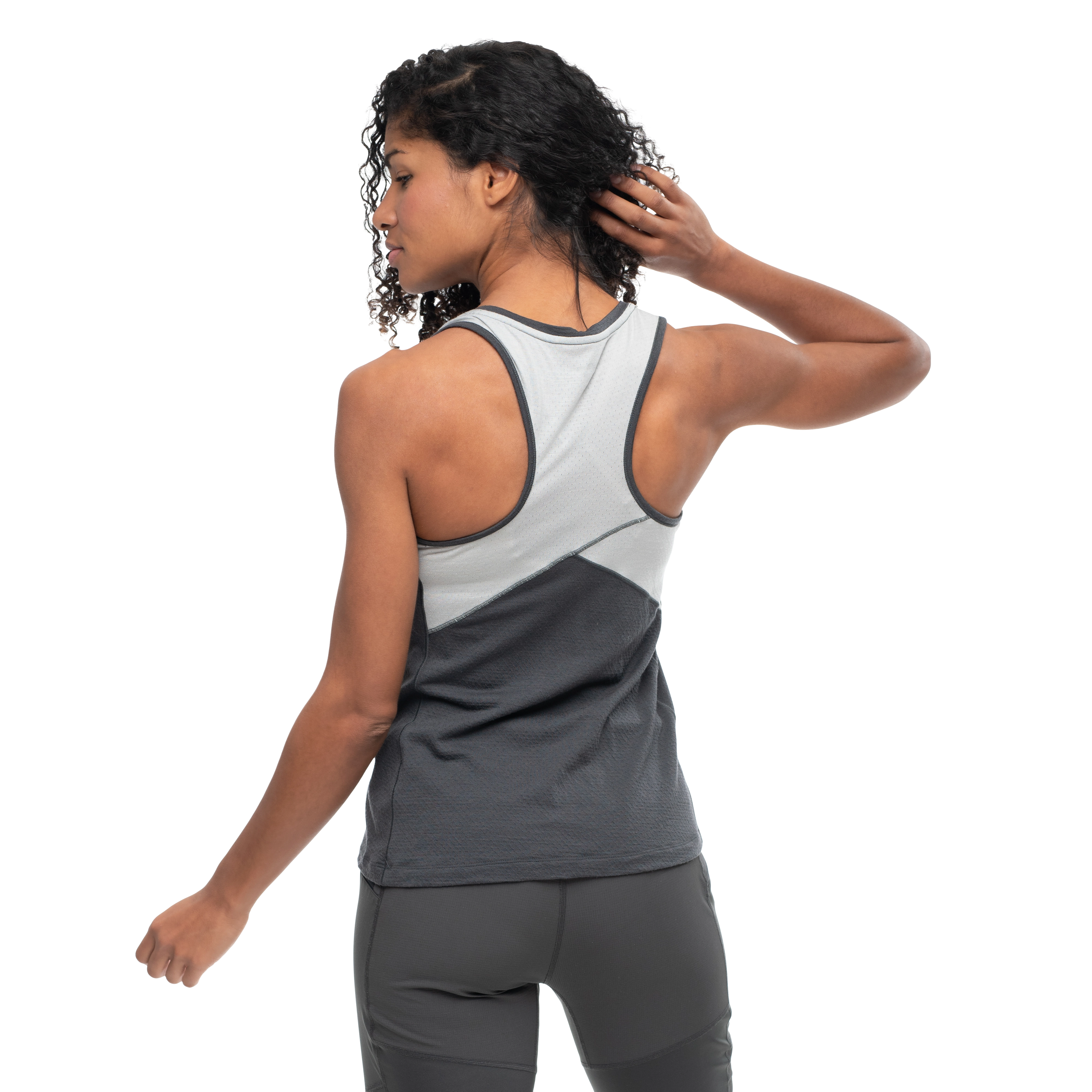 Y LightLine Merino Top Women Dark Shadow Grey / Pearl Grey