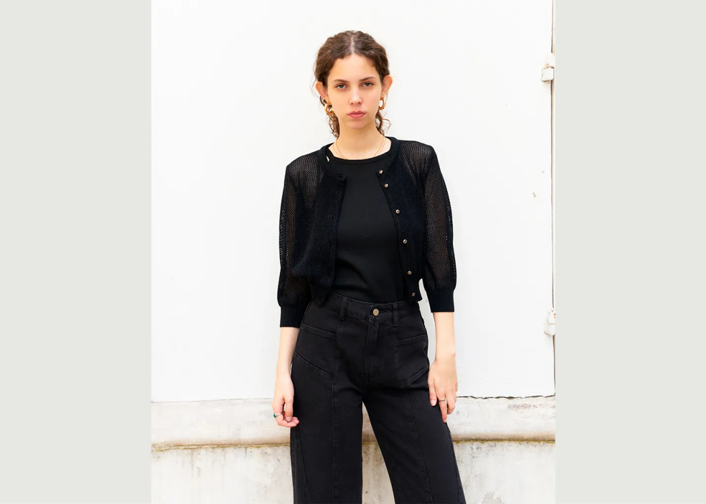 Orfea - Cardigan court en maille Erotokritos