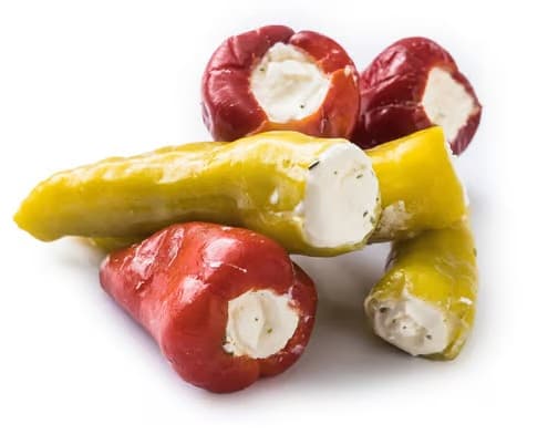Pappudia Gemischte Peperoni gefüllt mit Käse in Rapsöl