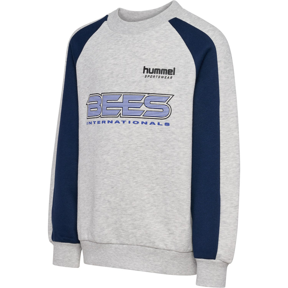 Køb Hummel Light Grey Melange Jr Oversized Iconic Crew Bees