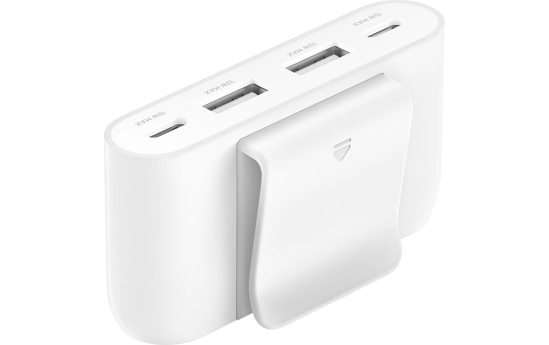 USB-Hub 4-Port USB Charge WeissSchnellladefähiger Hub mit zwei USB-C und zwei USB-A-Ports