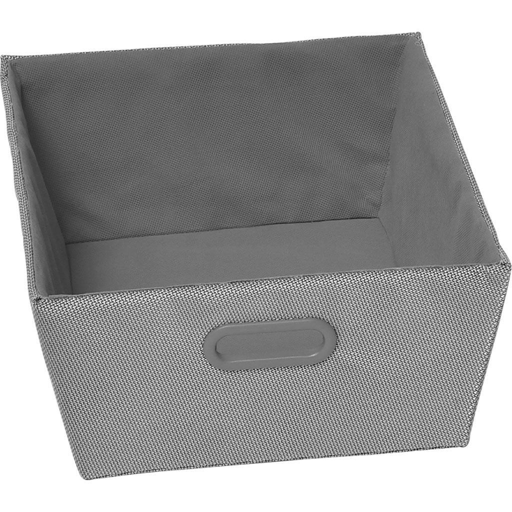Panier tressé polyester argenté 32.5x40cm