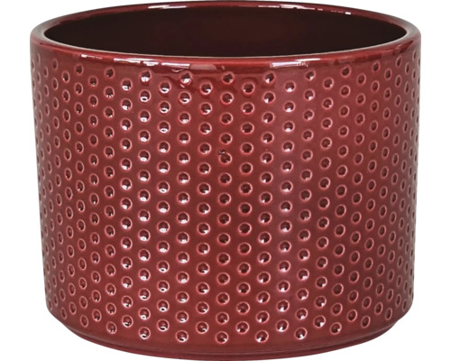 Bloempot/plantenbak Dickob Pillar Spot keramiek Ø 16,8 cm H 14,8 cm rood