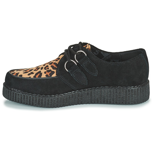 TUK - LOW FLEX ROUND TOE CREEPER - Noir / Leopard