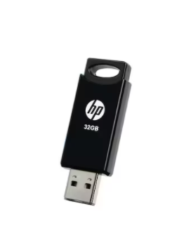 (2er Set) 32GB USB 2.0 Speicher Stick mit 140 MB/s Lesegeschwindigkeit (HPFD21232) - Schwarz / Blau