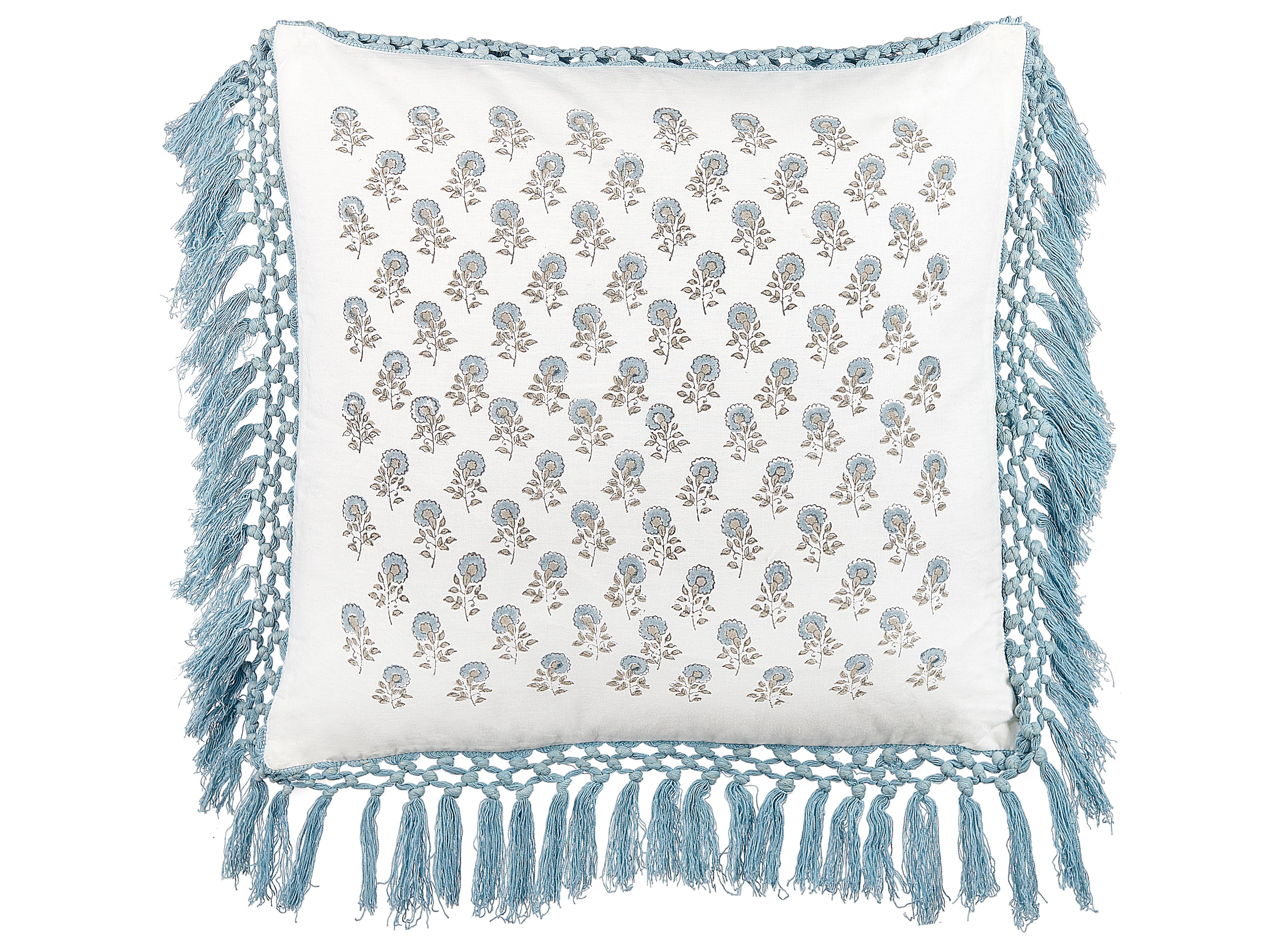 Set van 2 sierkussens PALLIDA Katoen 45 x 45 cm Blauw bloempatroon