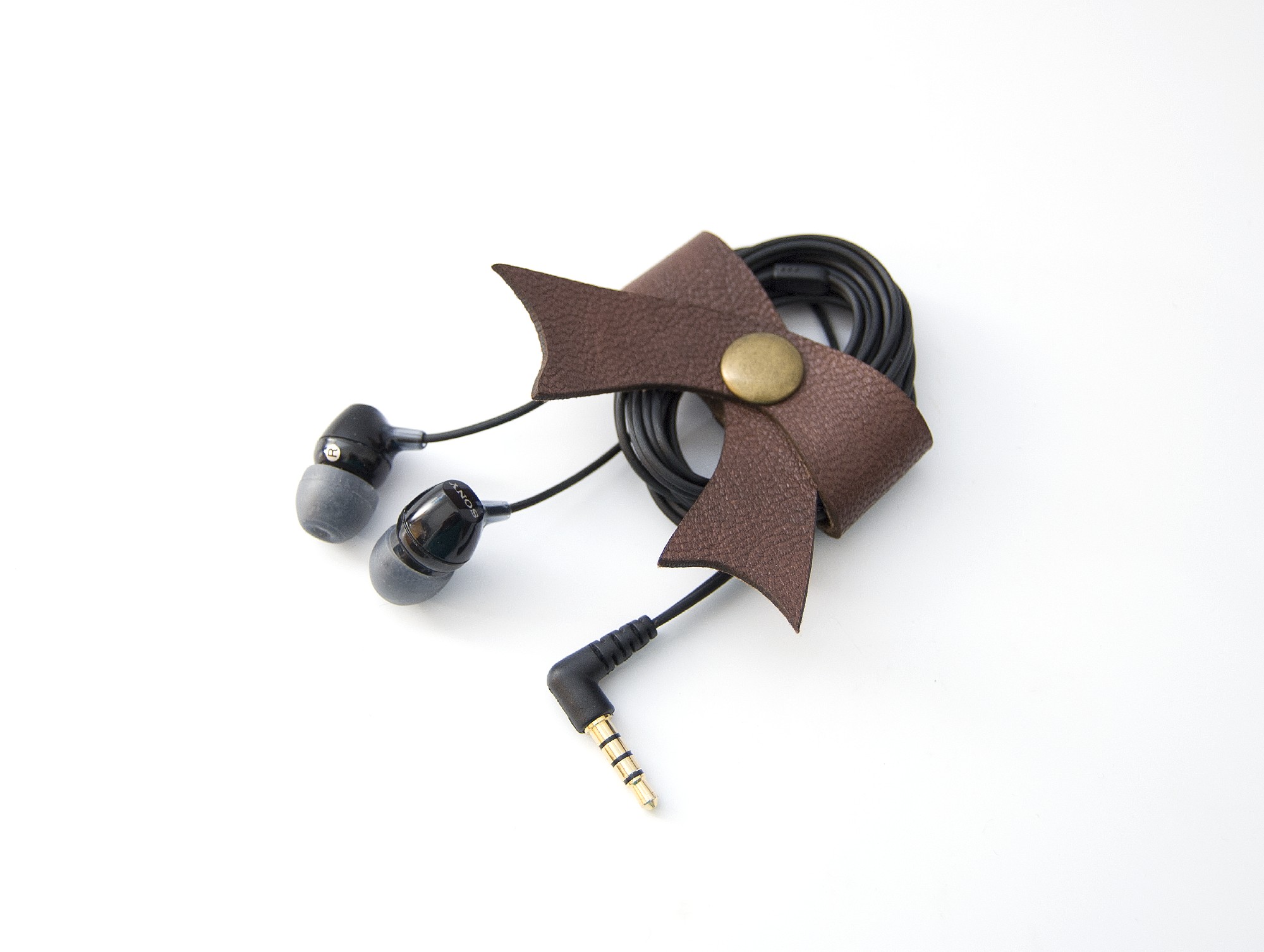 Leder-Kabelschleife, dunkelbraun, T 5 cm, B 5 cm günstig bestellen