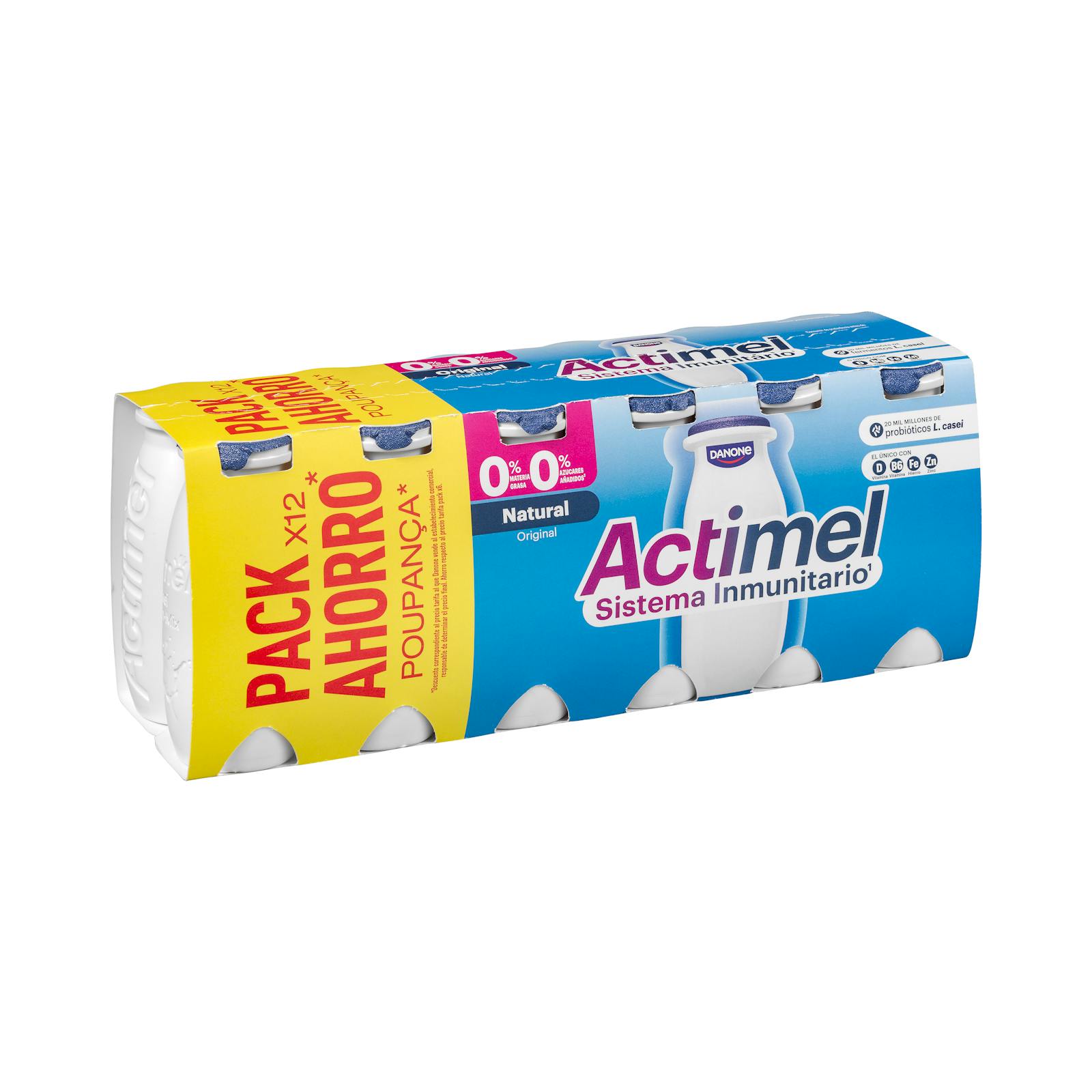 Boisson lactée naturelle Actimel 0% mg