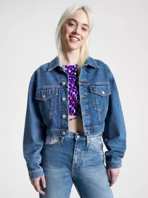 Jaqueta jeans cropped Claire da Archive