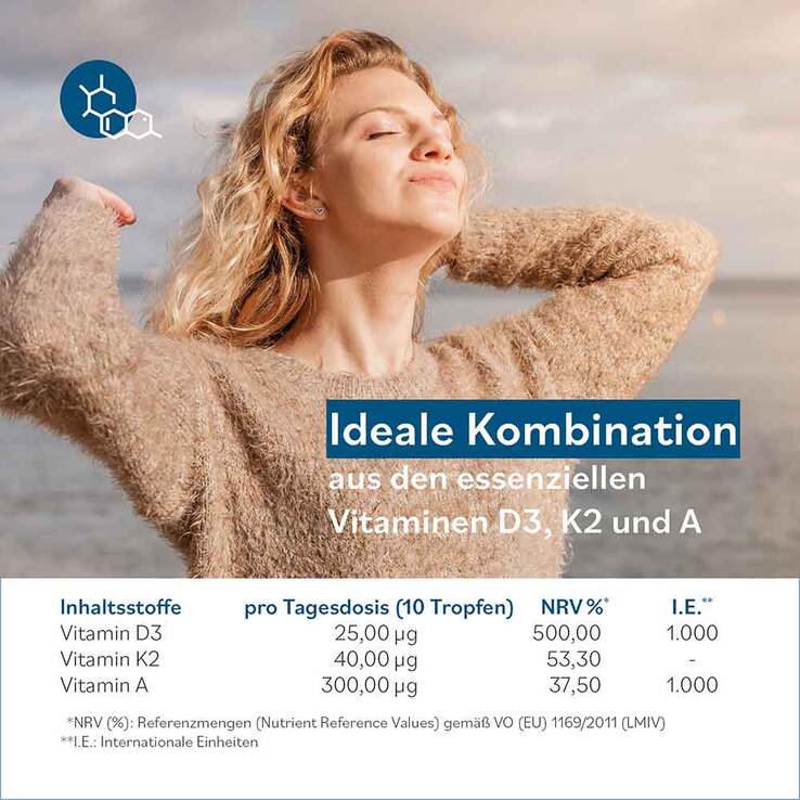 Jab Complete D3 + K2 + A hochdosiert Öl, 50 ml