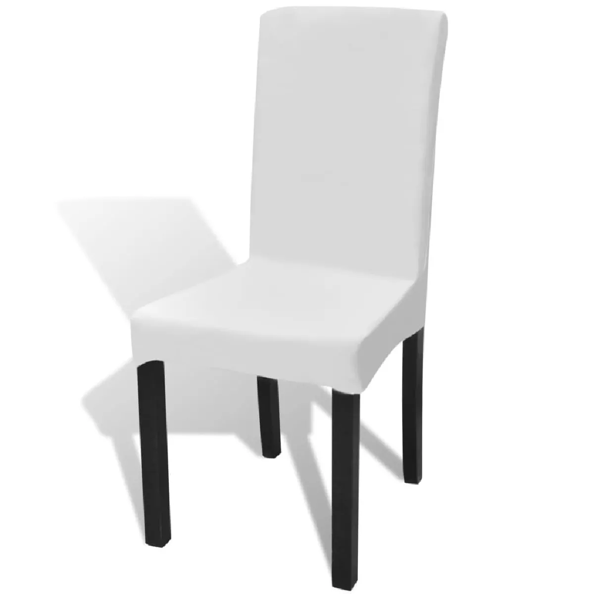 vidaXL Housse de Chaise Extensible Blanc 4 pcs