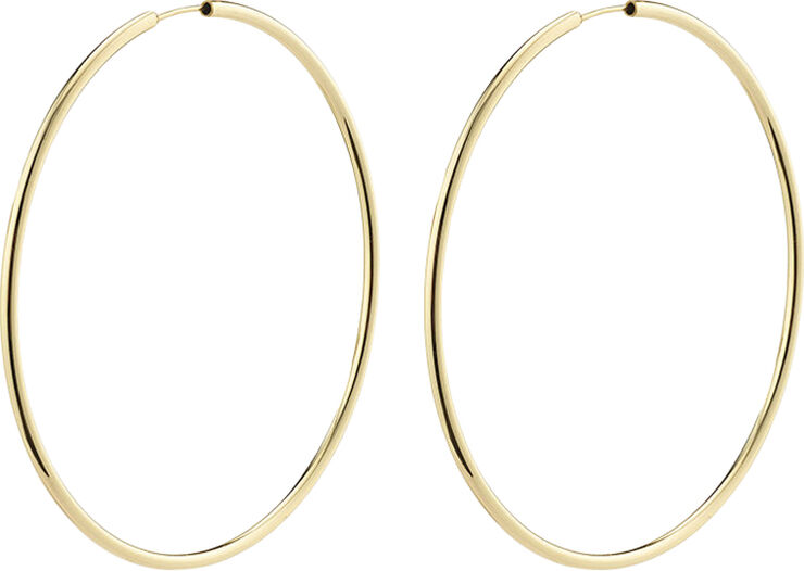 Pilgrim APRIL recycled store hoop øreringe guldbelagt Guld