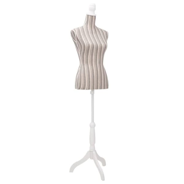 vidaXL Skredderbyste dame lin med striper
