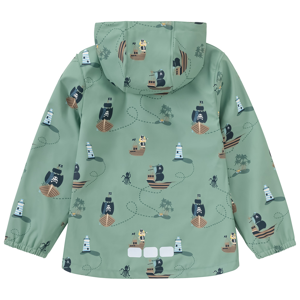 Topolino Jungen Regenjacke mit Piraten-Motiven oliv