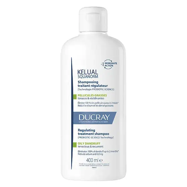 Ducray Kélual Squanorm Shampoo de Tratamento para Caspa em Pele Oleosa 400ml
