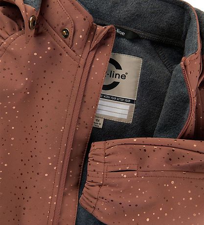 Mikk-Line Softshelljacke m. Fleece - Recycelt - Rotbraun m. Punk