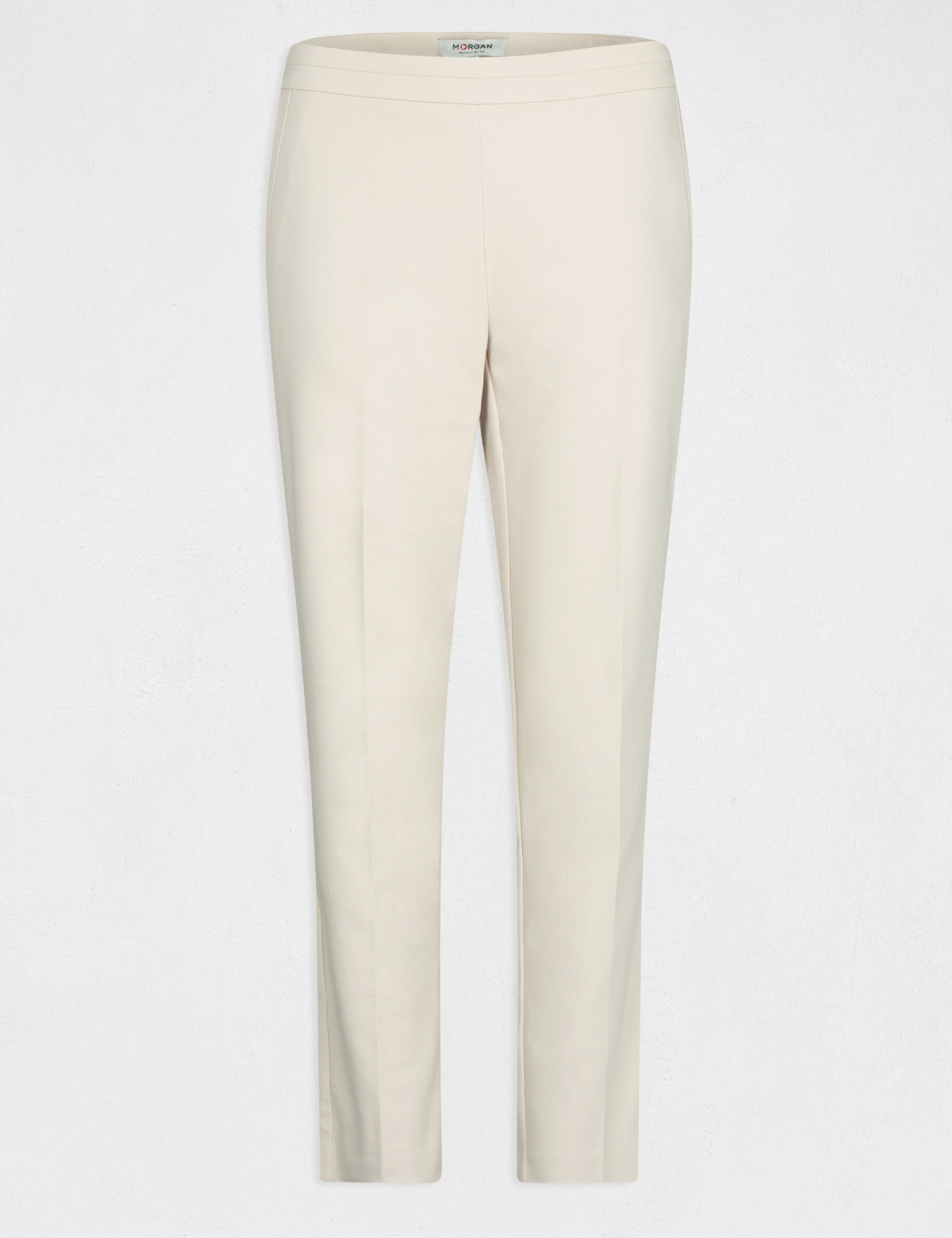 Pantalon cigarette 7/8ème ivoire femme - ivoire