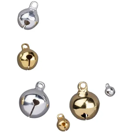 Folia Schellen, Glöckchen in gold und silber, 26 Stück sortiert in 3 Größen