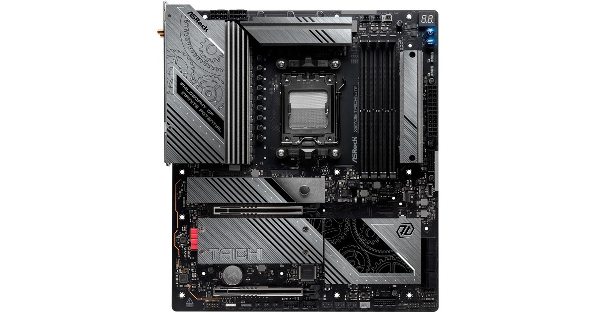 ASRockX870E Taichi Lite socket AM5 moederbord  (RAID, 5 Gb-LAN, WLAN, BT, E-ATX)