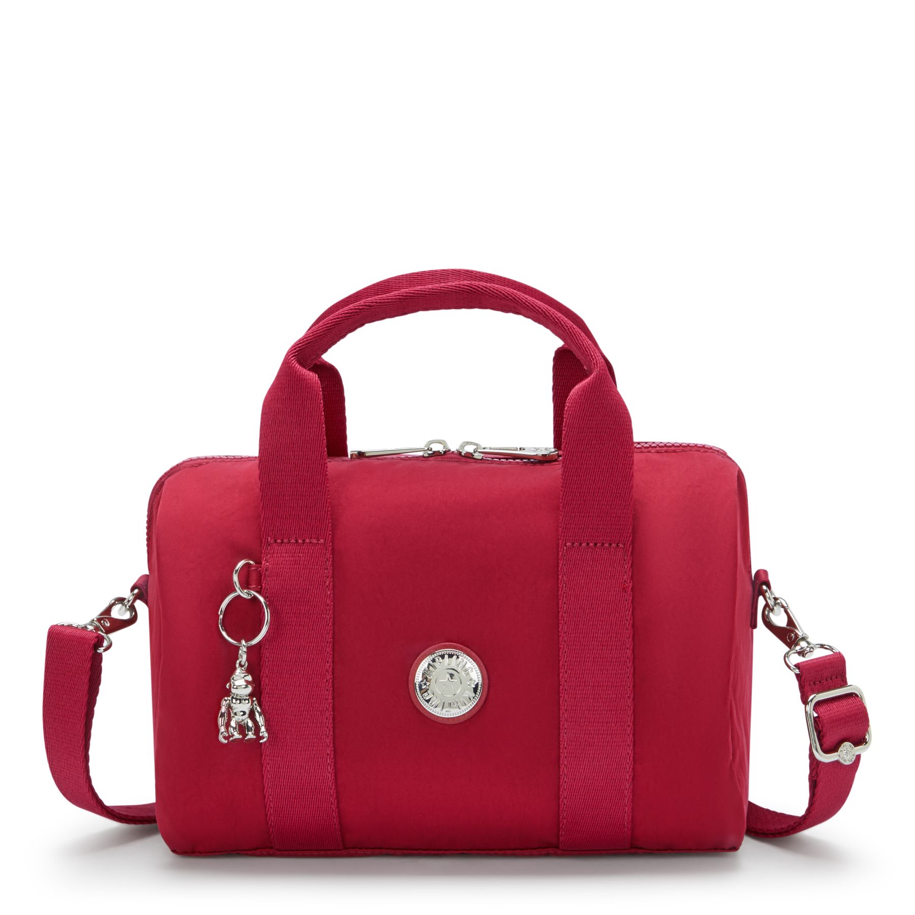 BINA M Sac à main de taille moyenne avec bandoulière ajustable amovible - Red Red Wine