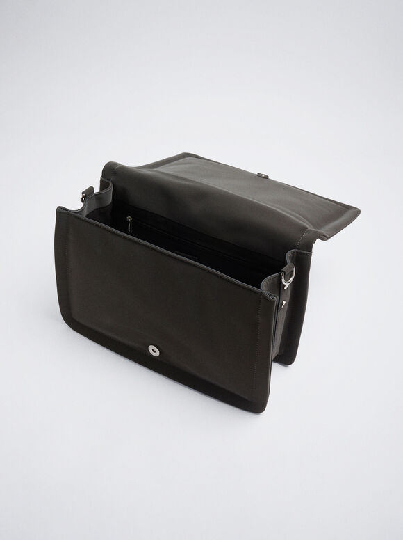 Bolsa de ombro acolchoada - Preta