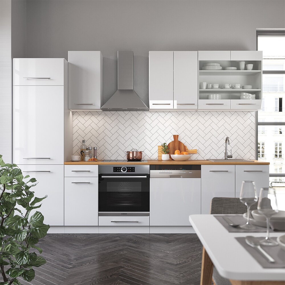 Vicco Küche Fame-Line 240 cm Küchenzeile Küchenblock Einbau Hochglanz