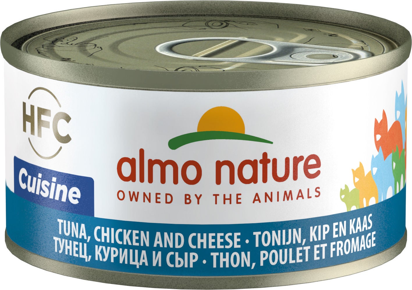 Almo Nature kattenvoer HFC tonijn kip kaas 70 g