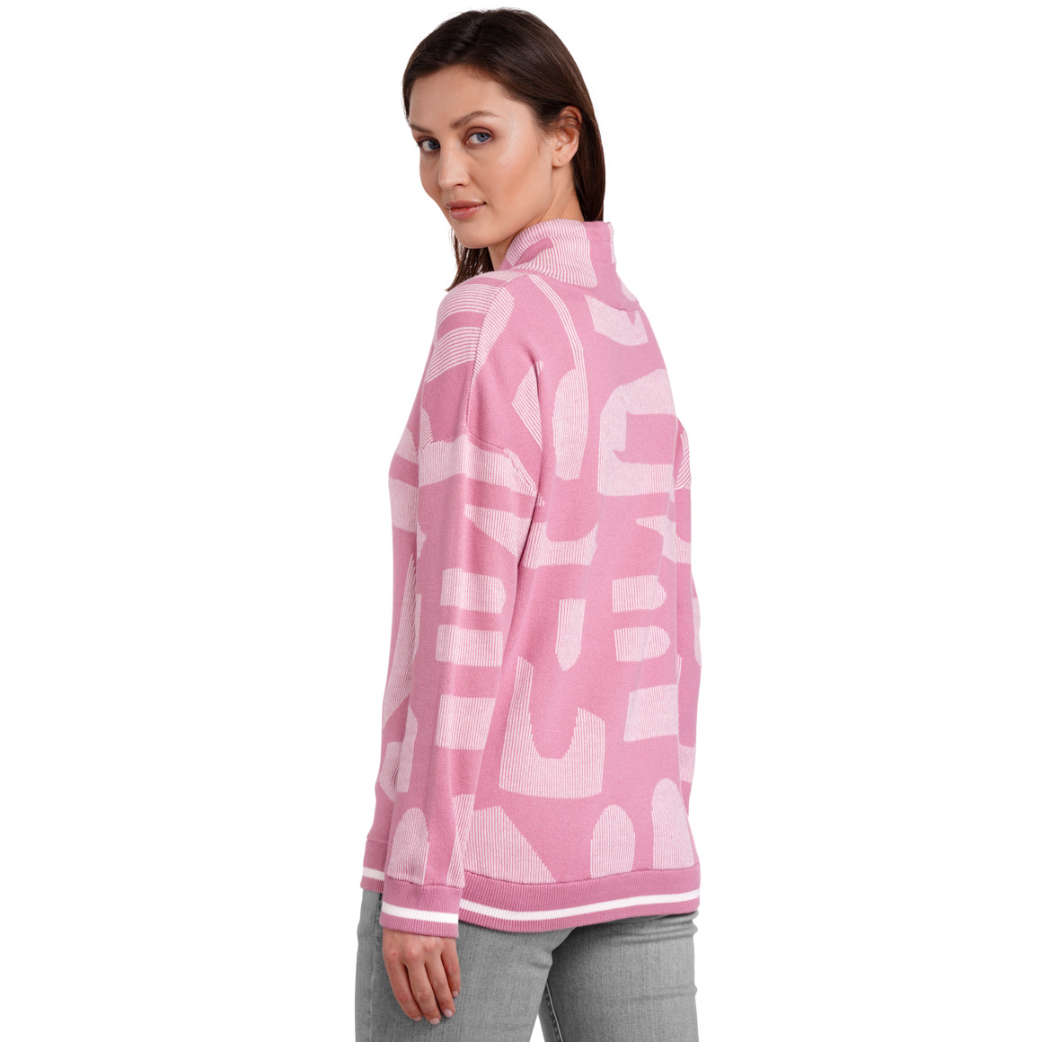 Gina Benotti Damen Pullover mit Stehkragen rosa