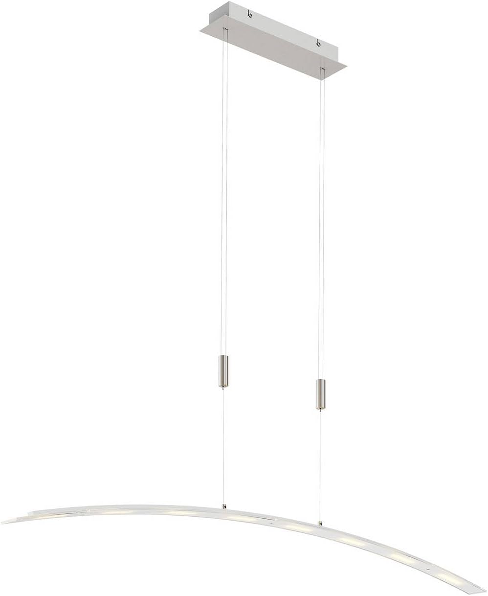 Lindby LED Manon (Modern) in Alu aus Glas (1 flammig,) Wohnzimmerleuchte