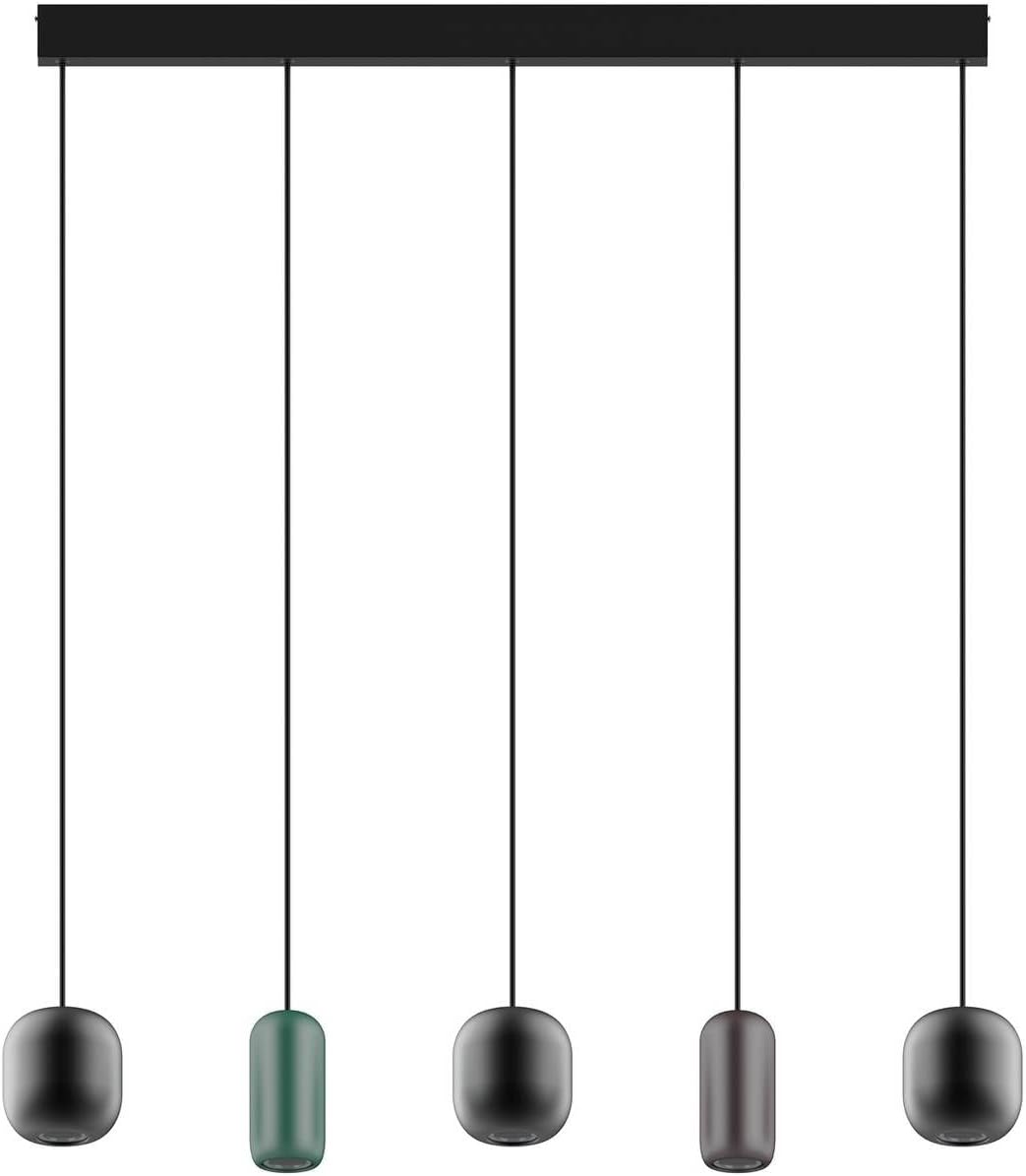 Lucande Pendelleuchte Narion (Modern) aus Metall (5 flammig, GU10) - Deckenlampe Esstischlampe Hängelampe Hängeleuchte Wohnzimmerleuchte