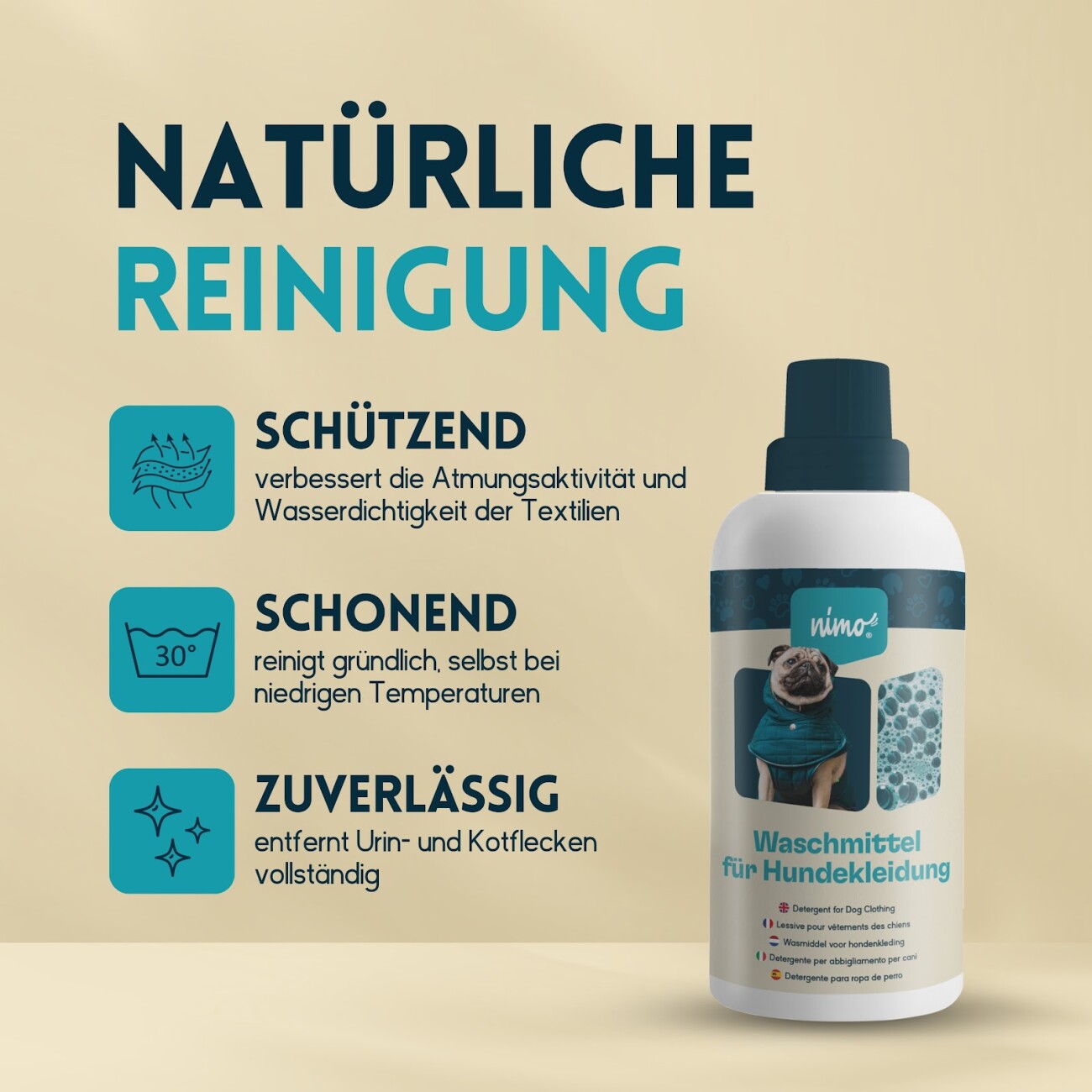 nimo Waschmittel für Hundebekleidung 500 ml