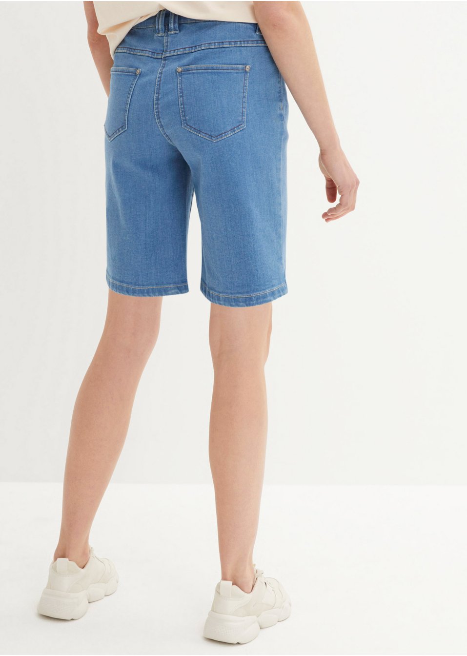 Bermuda en jean extensible avec taille confortable